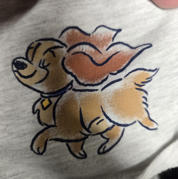 Disney Gray "More Disney, More Dogs" Grapic Tee Lady In The Tramp Large - Picture 4 of 5